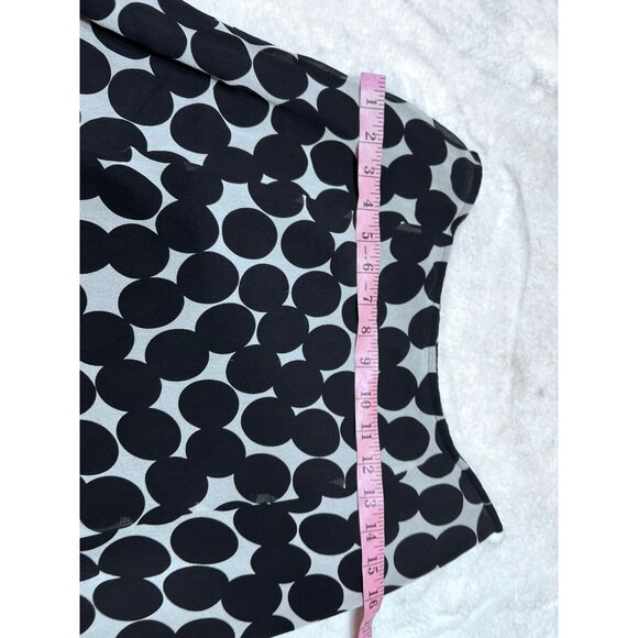 White House Black Market Womens Polka Dot Skirt Black & White Silk Blend women s - Picture 4 of 5